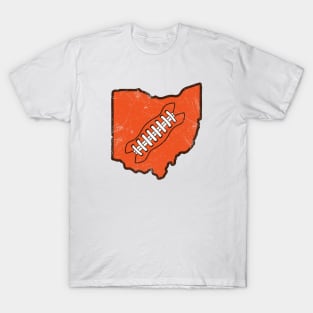 Ohio Football, Retro - White/Orange/Brown T-Shirt